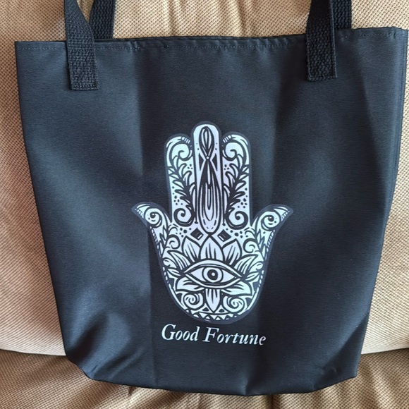 Handbags - Hamsa Hand Reusable Tote Bag, Yoga Bag, Beach Bag,